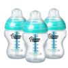 Tommee Tippee 3 Advanced Anti-Colic Bottles 0m+ 260ml 3pk (BLUE) - Image 2