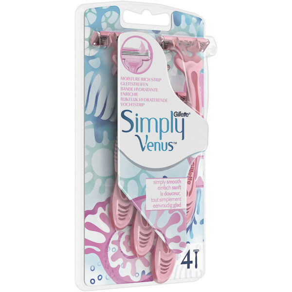 Gillette Venus 3 Women's Disposable Razors 4 Pack - Image 3