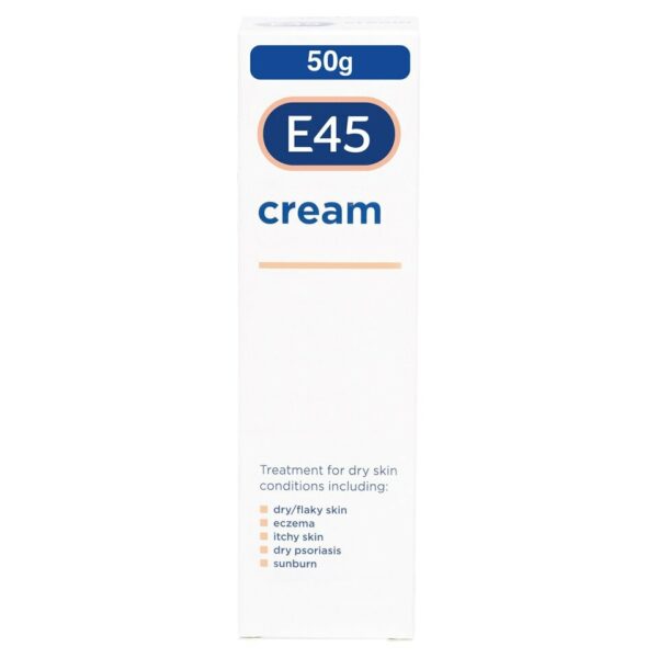 E45 Moisturiser for Dry Skin and Sensitive Skin Cream, 50g, Expiry 04-2025