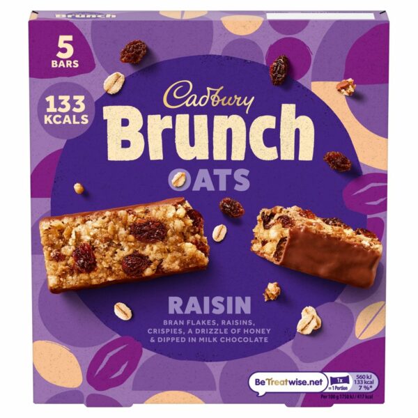 Cadbury Brunch Bar Raisin 5 x 32g