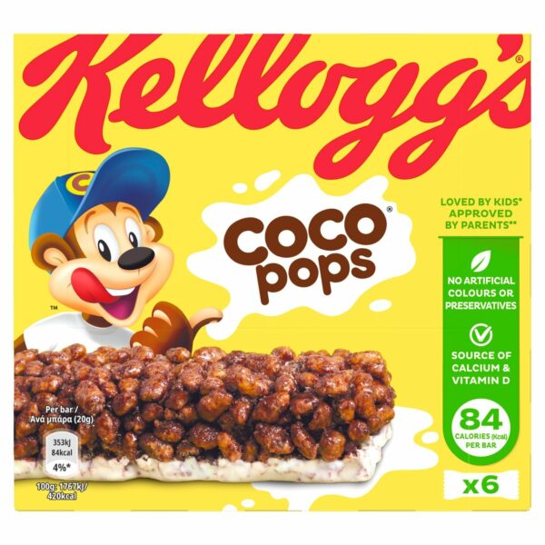 Kellogg's Coco Pops Cereal & Milk Bars 6x20g - Image 2