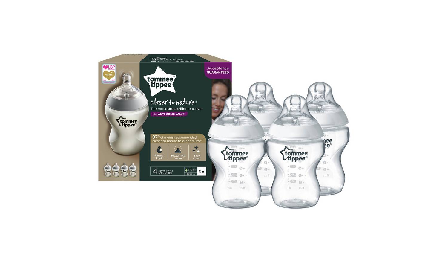 tommee tippee closer to nature bottles 260ml