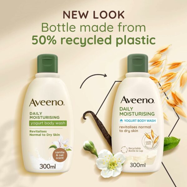 Aveeno Daily Moisturising Yogurt Body Wash  apricot and Oat Scented | 300ml - Image 5