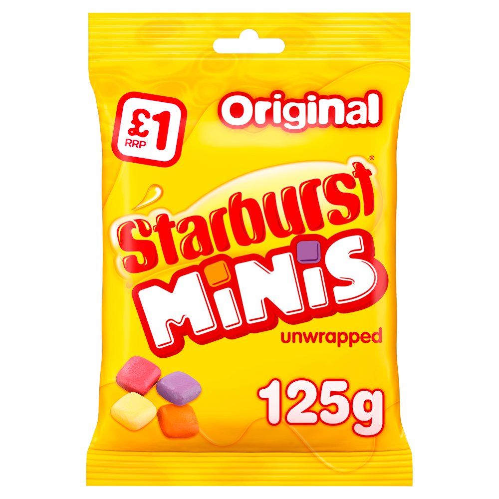 Starburst Minis Original Sweets Treat Bag 125g Britannia.lk