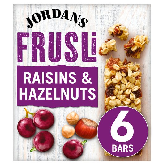 Jordans Frusli Raisins & Hazelnuts Chewy Cereal Bars 6x30g Britannia.lk