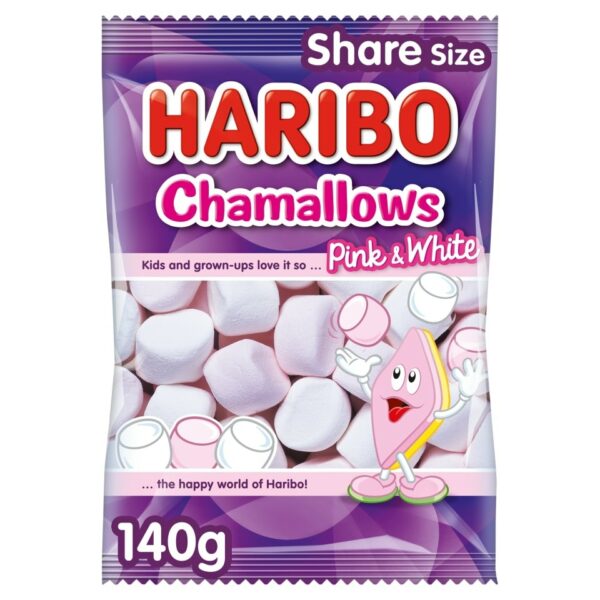 Haribo Marshmallows Chamallows Pink & White 140G