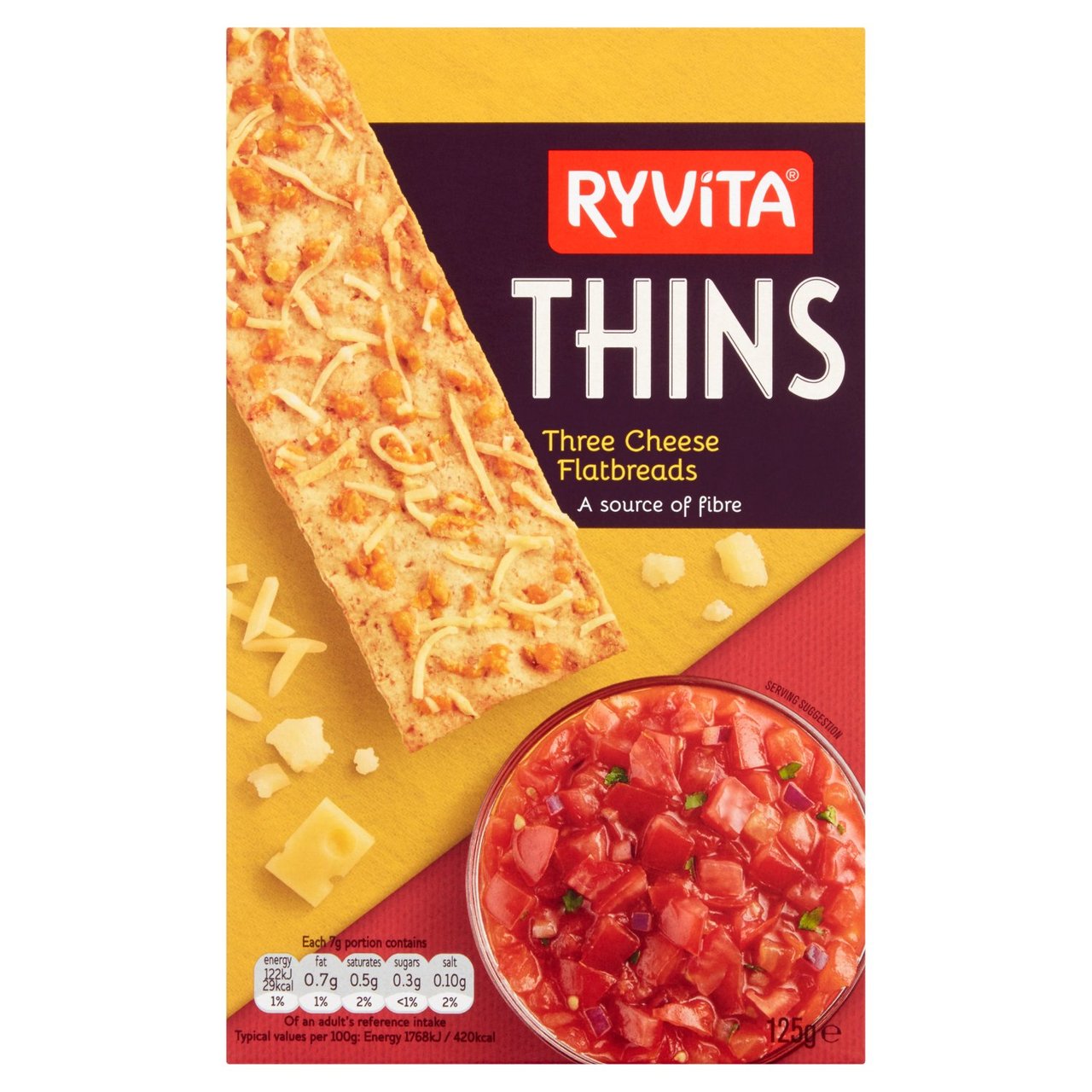 Ryvita Topped 3 Cheese Cracker Thins 250g Britannia.lk