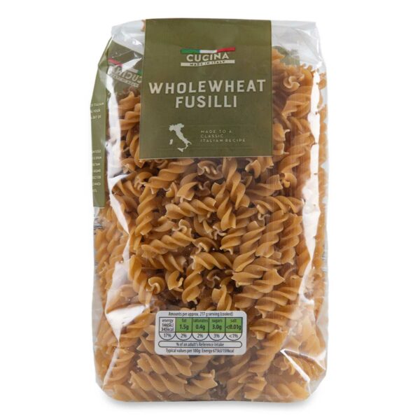 Cucina Wholewheat Fusilli Pasta 500g