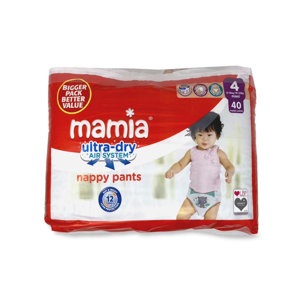 Mamia Nappy Pants Maxi Jumbo Size 4 40 Pack | Britannia.lk