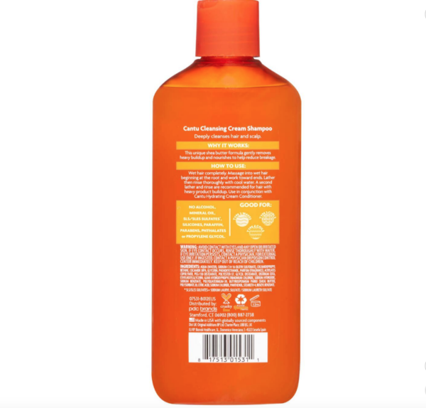 Cantu Shea Butter for Natural Hair Sulfate-Free Cleansing Cream Shampoo 400 ml - Image 2
