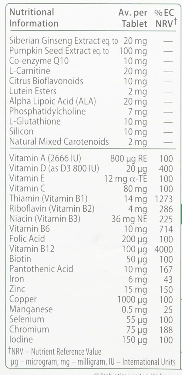 Vitabiotics Wellman 70+ - 30 Tablets - Image 3