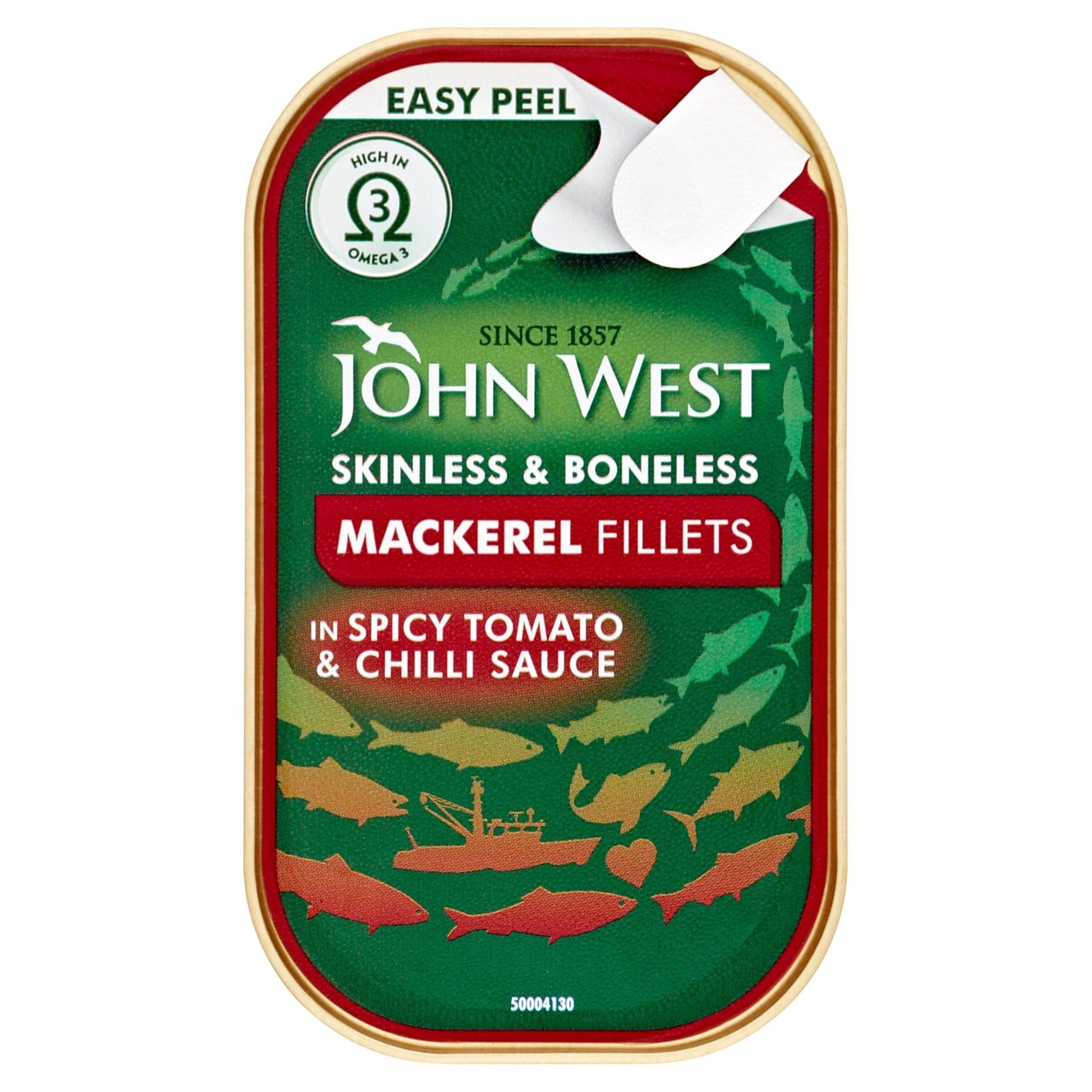 John West Mackerel Fillets In Spicy Tomato & Chilli 115g Britannia.lk