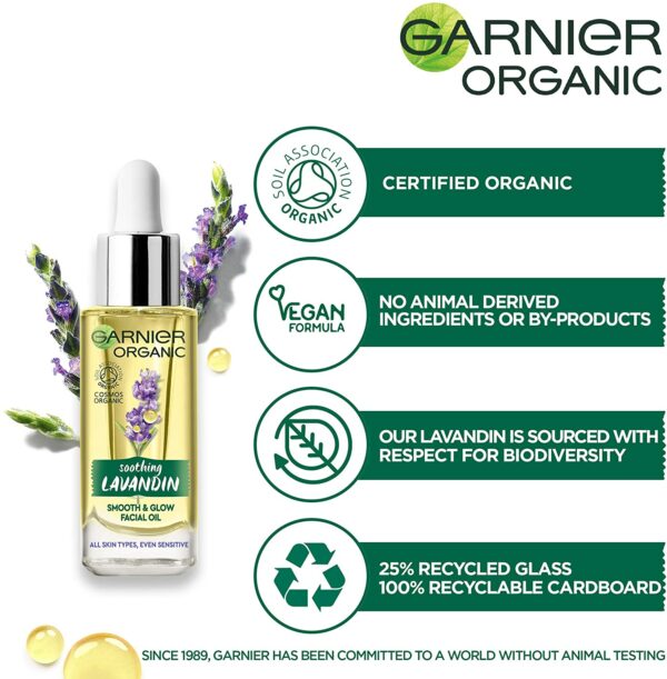 Garnier Organic rejuvenating Lavandin Glow Facial Oil 30 ml - Image 4