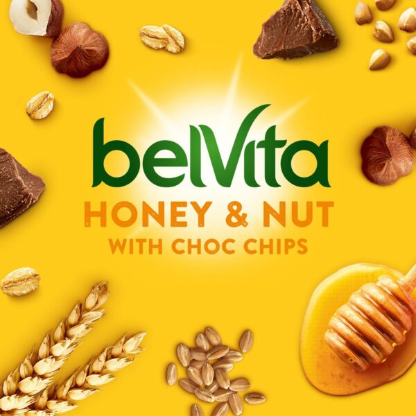 Belvita Honey & Nuts Choc Chips Breakfast Biscuits 5 x 45g - Image 5