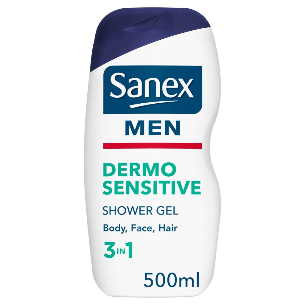 Sanex Men Sensitive Skin Body & Face Shower Gel 500ml Britannia.lk