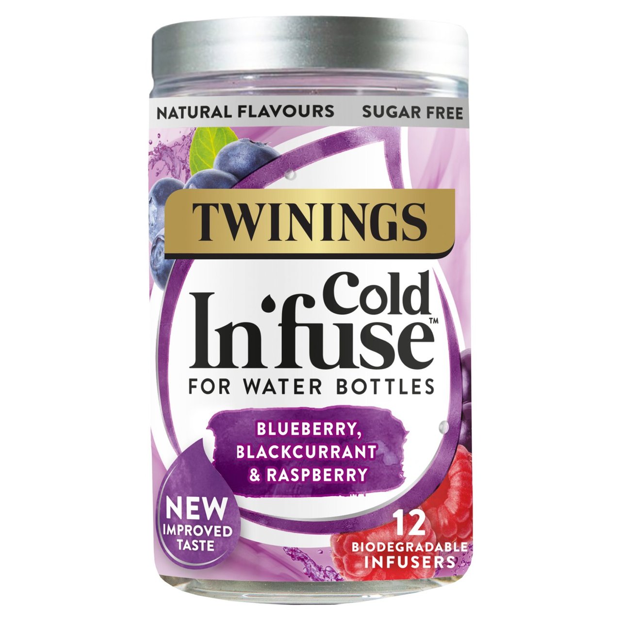 Blue Raspberry Infuse Twinings Cold In’fuse Blueberry, Blackcurrant & Raspberry 12 Infusers ...