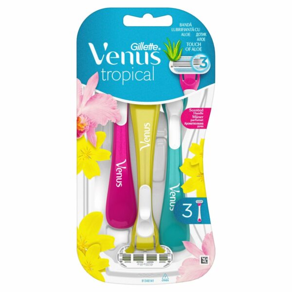 Gillette Venus Tropical 3 Blade Disposable Razors 3 Pack