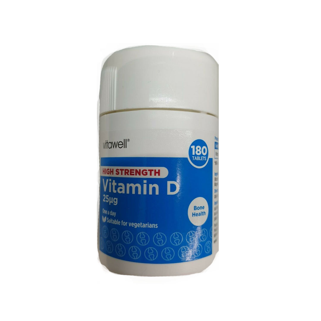 Vitawell Vitamin D High Strength 180 Tablets (BBE 10-2022) | Britannia.lk