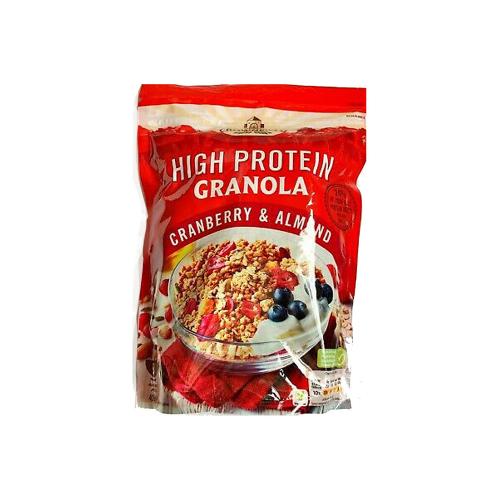 Crownfield High Protein Granola cranberry & Almond 400g 21 Britannia.lk