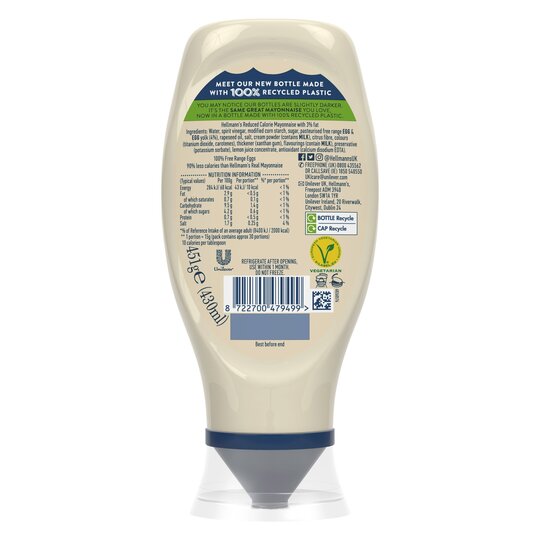Hellmann’s Lighter Than Light Squeezy Mayonnaise 430Ml 2 Britannia.lk