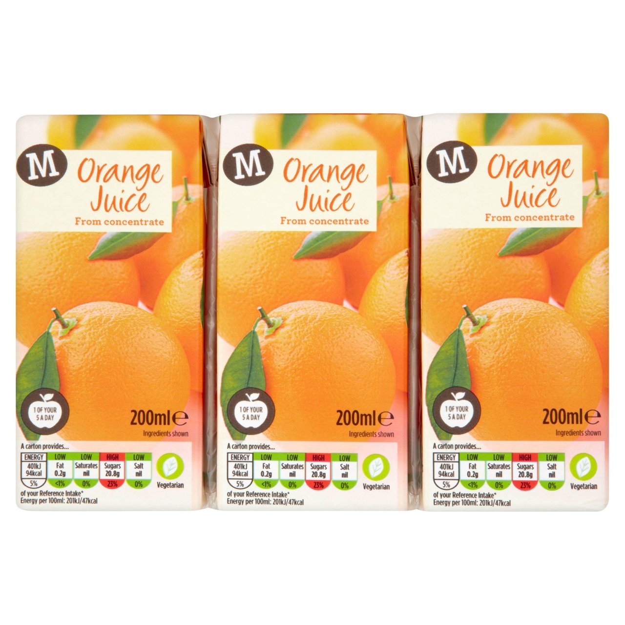 Morrisons Orange Juice from Concentrate 3 x 200ml Britannia.lk