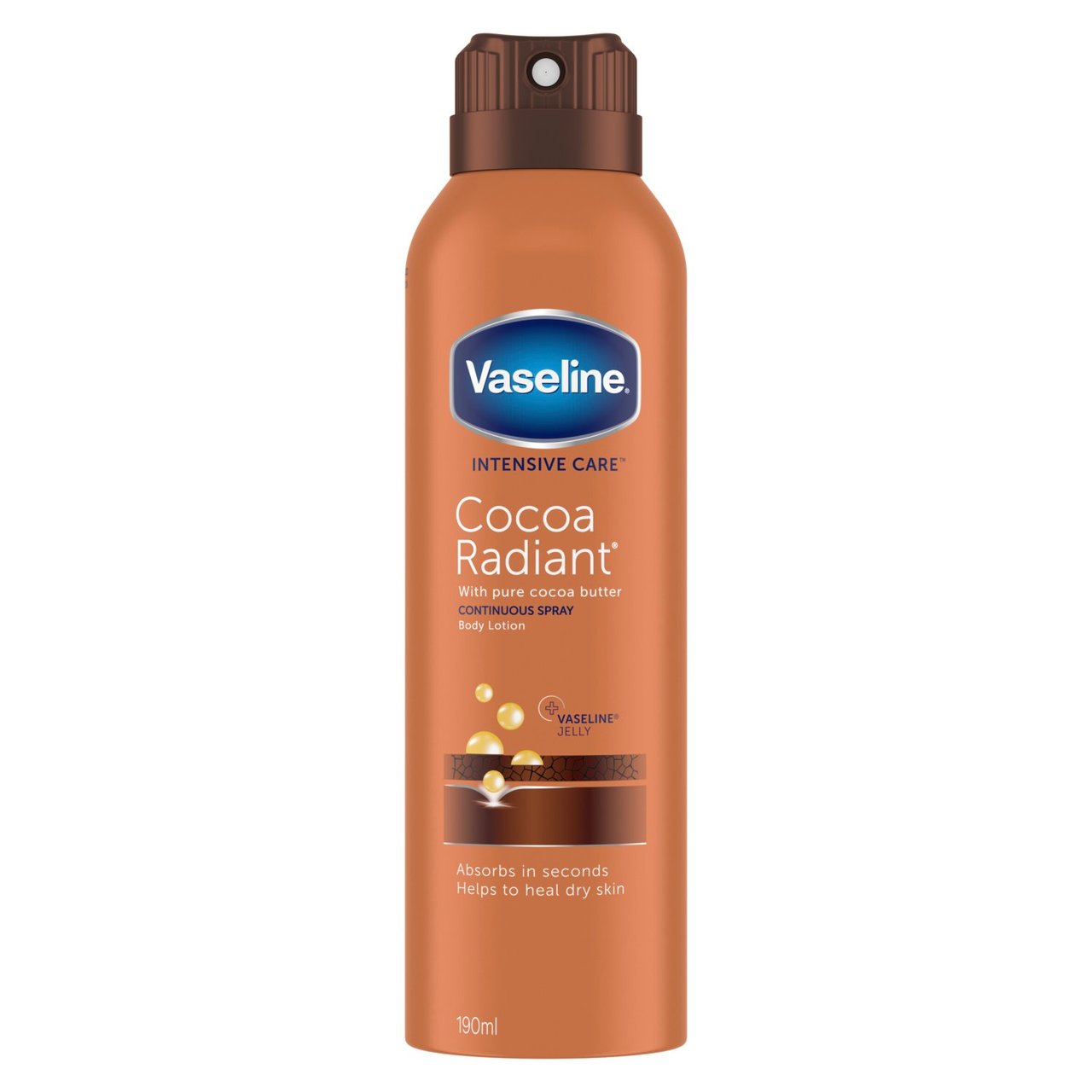 Vaseline Intensive Care Cocoa Radiant Spray Moisturiser 190 ml