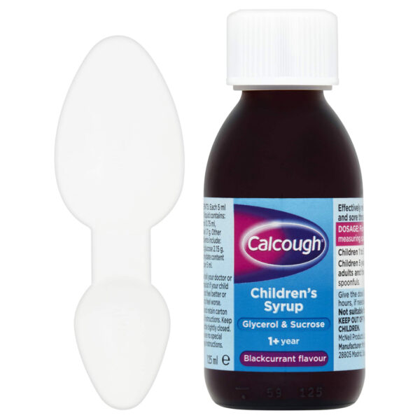 Calcough Children's Cough & Sore Throat Relief Syrup 1+ year 100ml - Image 2