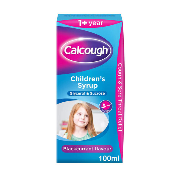 Calcough Children's Cough & Sore Throat Relief Syrup 1+ year 100ml