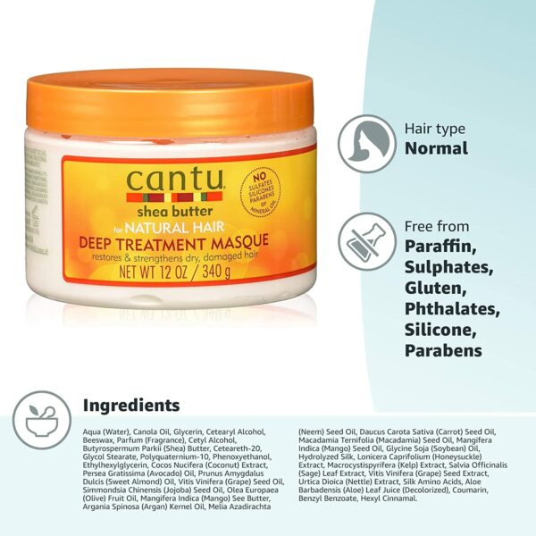 Cantu Shea Butter for Natural Hair Deep Treatment Masque 340g - Image 5