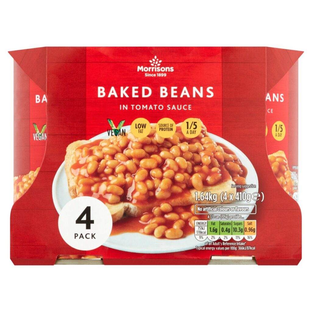 Morrisons Baked Beans 4 x 410g Britannia.lk