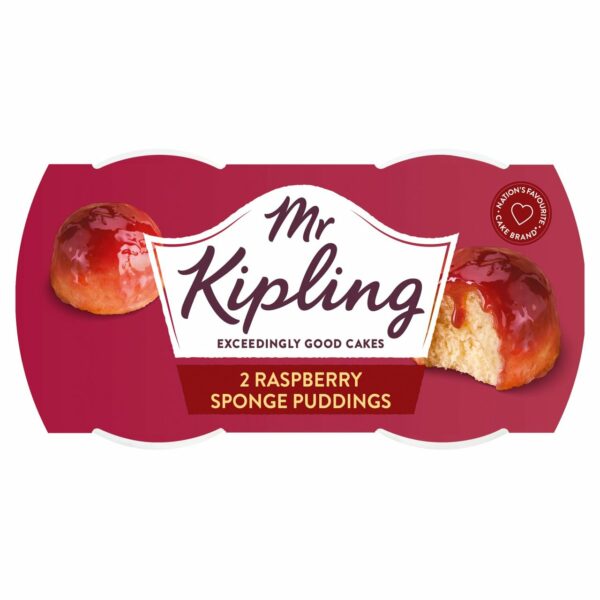 Mr Kipling Raspberry Sponge Puddings 2 per pack - Image 2