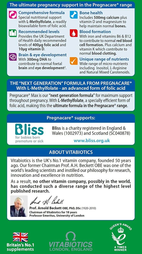 Vitabiotics Pregnacare max 84 Tablets/Capsules - Image 6