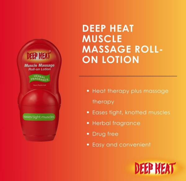 Deep Heat Muscle Massage Roll-on Lotion (Herbal Fragrance) - Image 4
