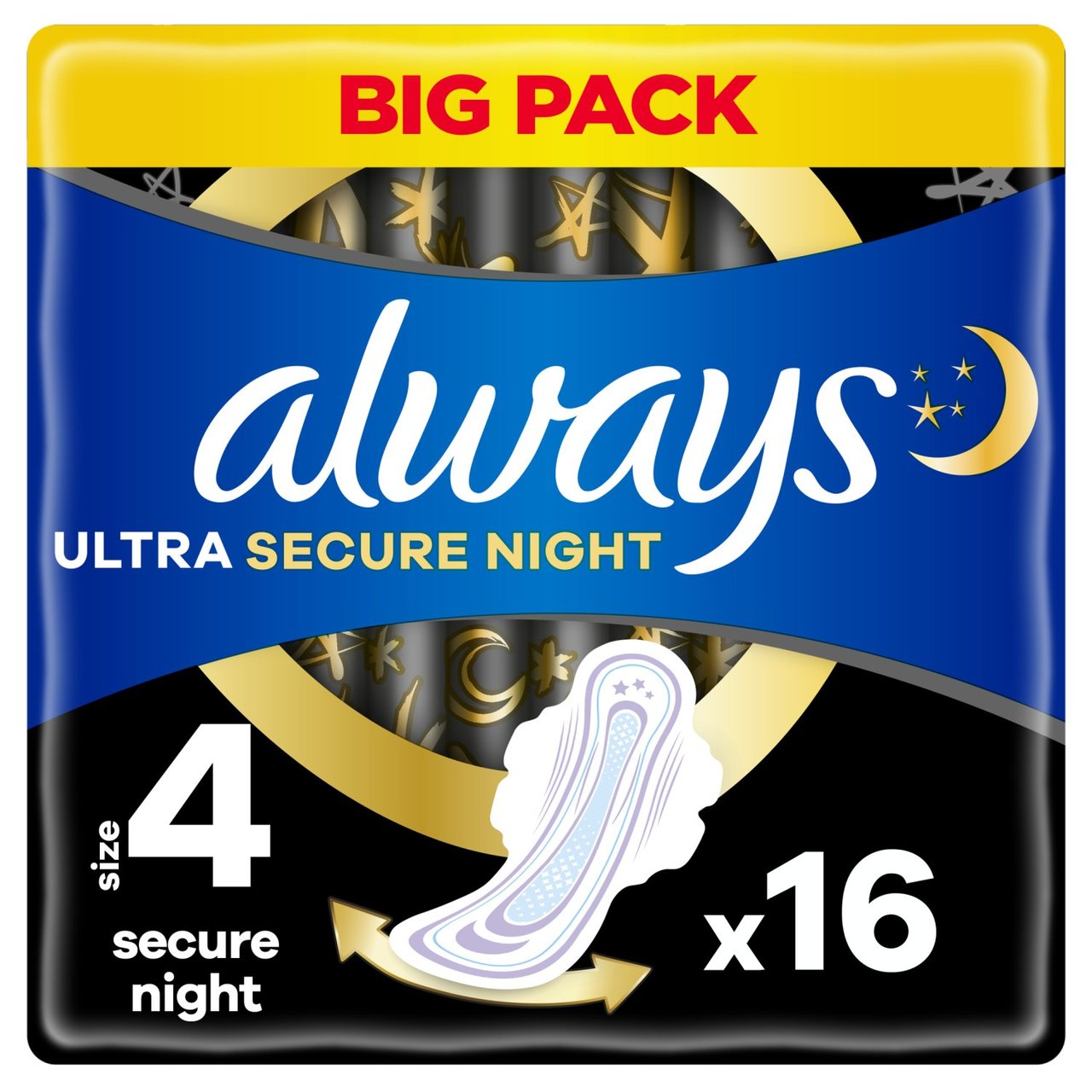 Always Ultra Sanitary Towels Secure Night with Wings, Size 4 16s |  Britannia.lk