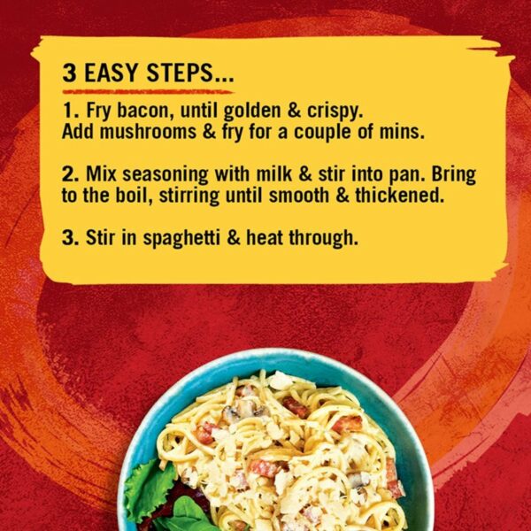 Schwartz Spaghetti Carbonara Recipe Mix  32g - Image 3