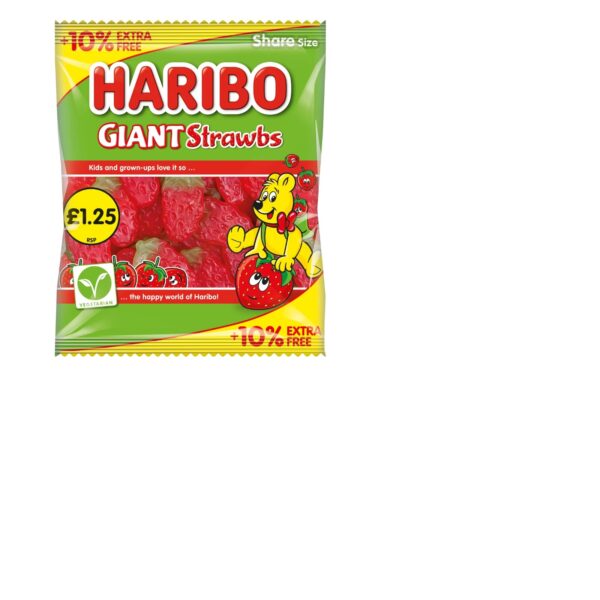 Haribo Giant Strawbs Fruit Gums 154g