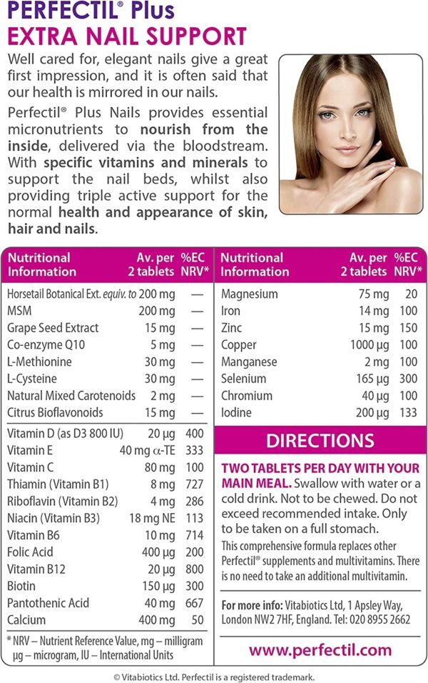 Vitabiotics Perfectil Plus Nails - 60 Tablets - Image 6