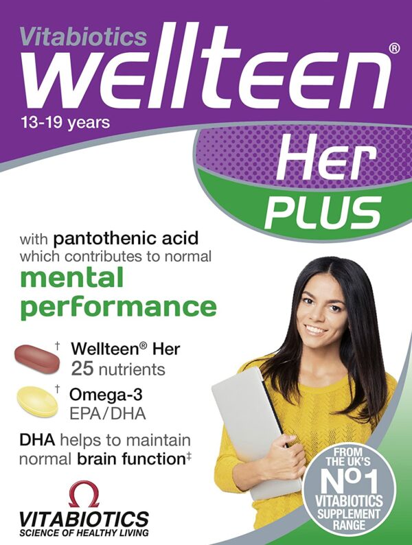Vitabiotics Wellteen Her Plus - 56 Tablets/Capsules, 56 Count
