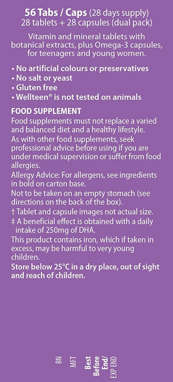 Vitabiotics Wellteen Her Plus - 56 Tablets/Capsules, 56 Count - Image 6