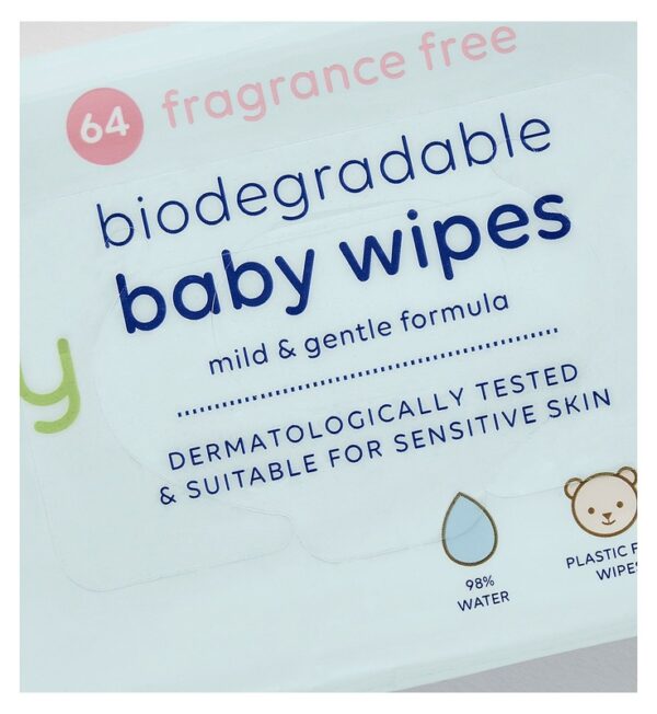 Boots Baby Fragrance Free Biodegradable soft baby wipes, single pack  64 wipes - Image 2