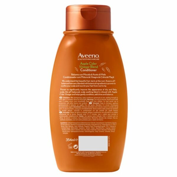 Aveeno Scalp Soothing Clarify & Shine Apple Cider Vinegar Conditioner 354ml - Image 4