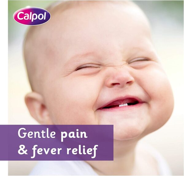 Calpol Infant Sugar Free Oral Suspension Strawberry Flavour 2+ Months 100ml - Image 4