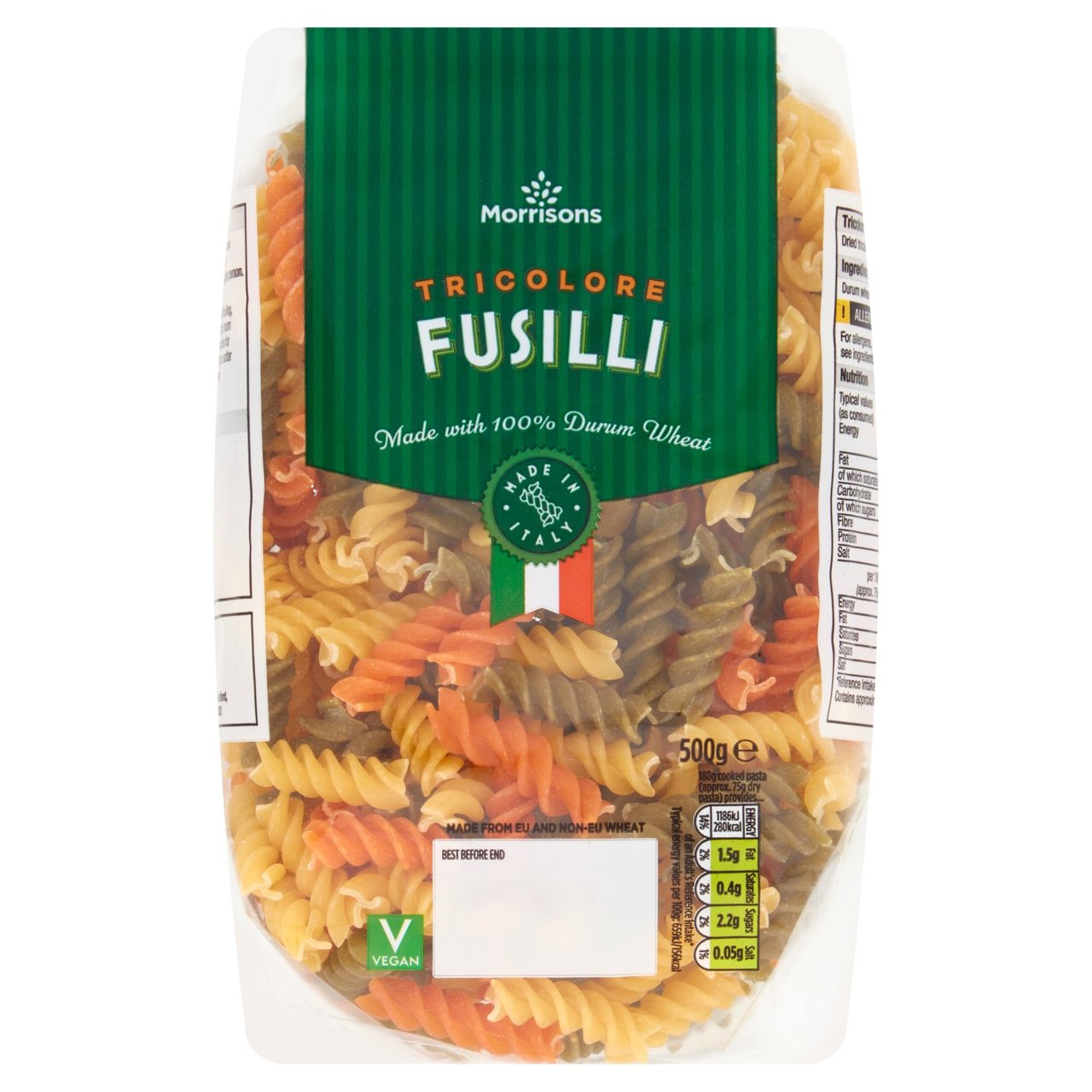 Morrisons Tricolore Fusilli 500g Britannia.lk