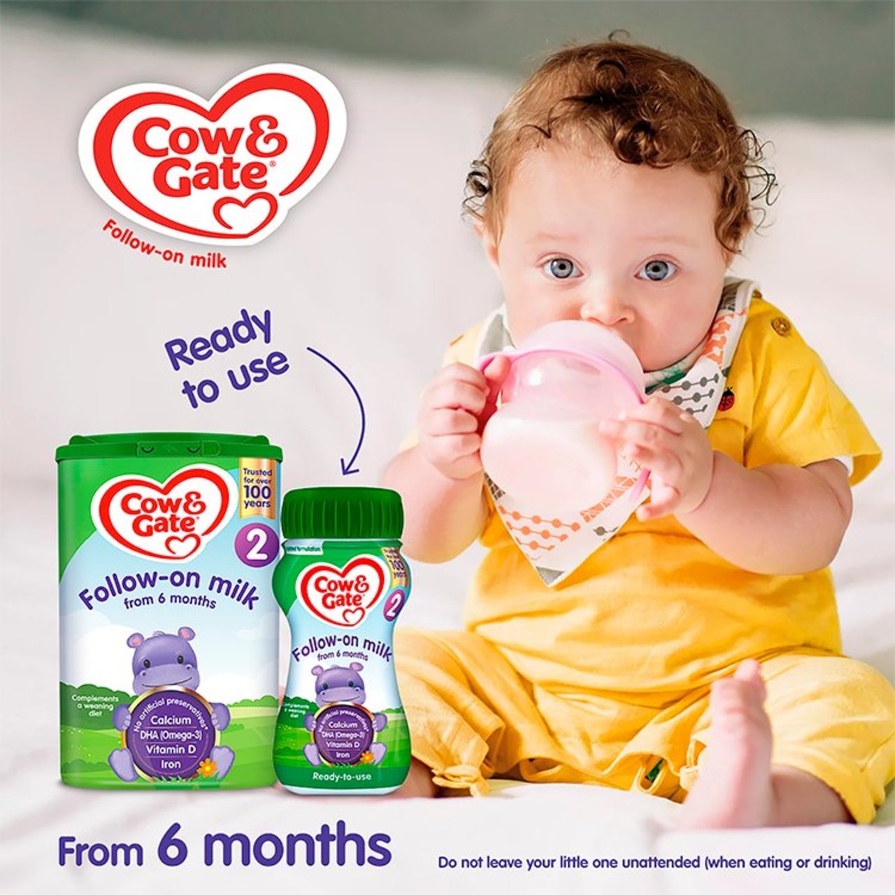 Cow Gate 2 Follow On Baby Milk Formula Powder 6 12 Months 800g