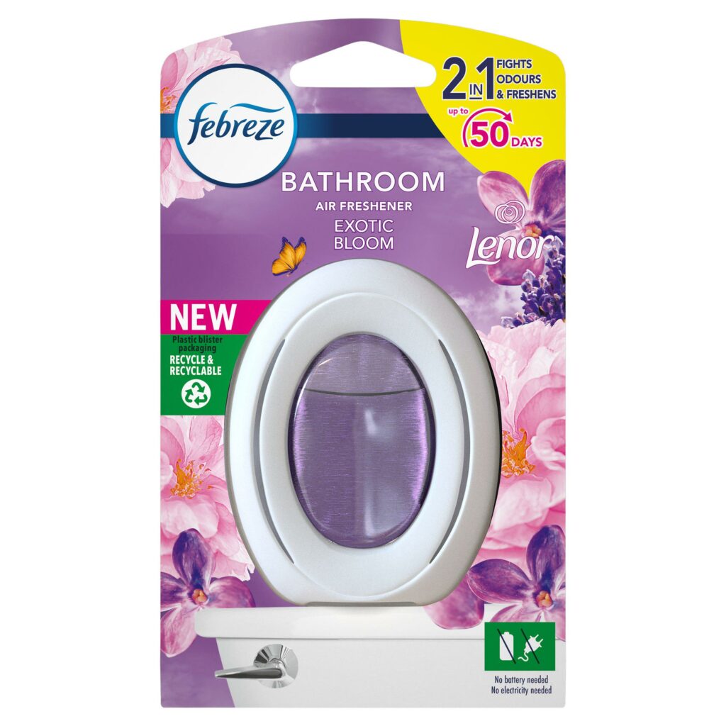 Febreze Bathroom Continuous Air Freshener Exotic Bloom Single