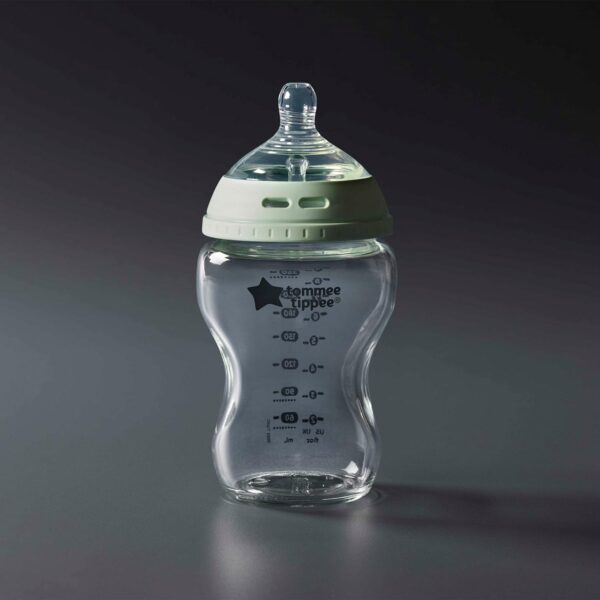 Tommee Tippee Natural Start Anti-Colic Glass Baby Bottle, 250ml, 0+ month - Image 6