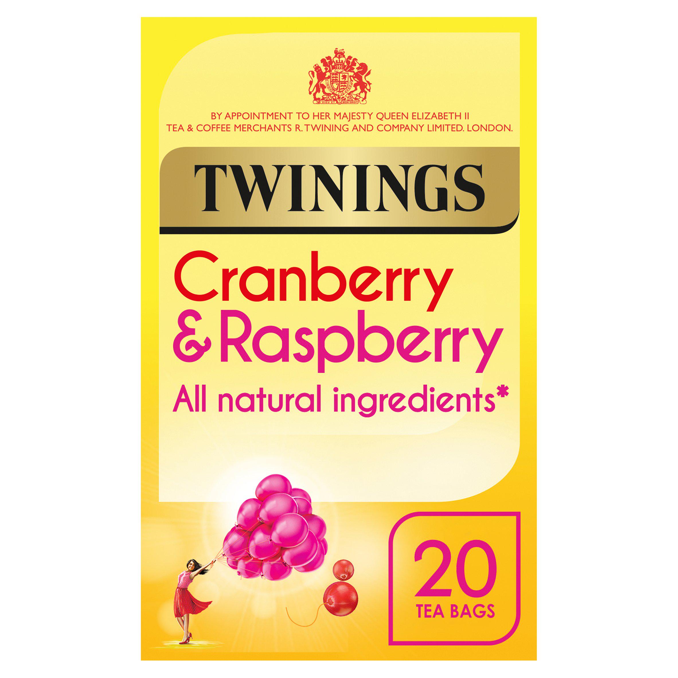 Twinings Cranberry & Raspberry Tea, 20 Tea Bags | Britannia.lk