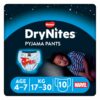 Huggies DryNites Boys Pyjama Pants, 4-7 Yrs (17-30kg) 10 per pack