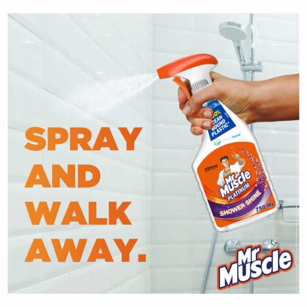 Mr Muscle Platinum Shower Shine Spray 750ml - Image 3