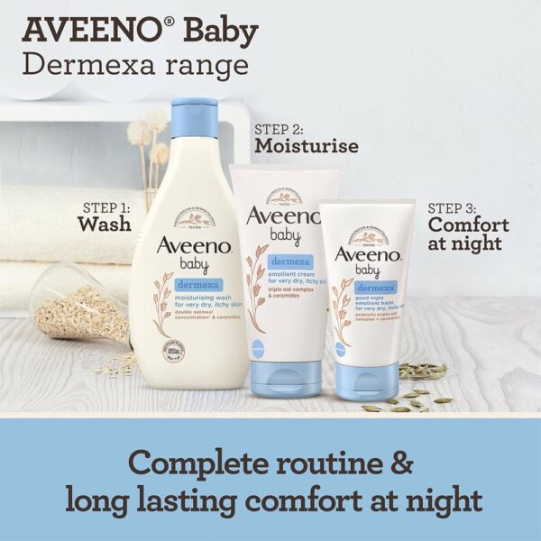 AVEENO Baby Dermexa Emollient Cream for Very Dry, Itchy Skin 200ml - Image 2